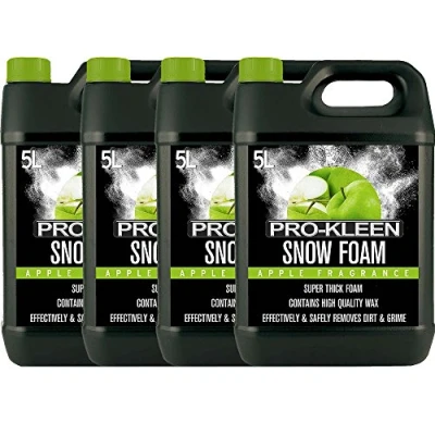 Image of Pro Kleen Snow Foam Car Wash Shampoo pH Neutral and Non Caustic Formula Super Thick (Apple, 4 x 5L)
