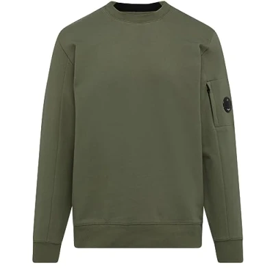Image of C.P. COMPANY Diagonal Raised Fleece Sweatshirt (669ThymeGreen,S)