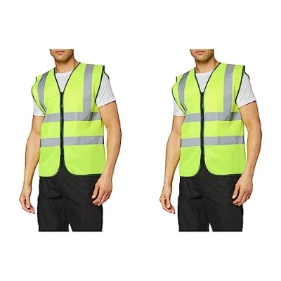 Image of Supertouch 32342 Zipped Hi Vis Vest, Medium, Yellow