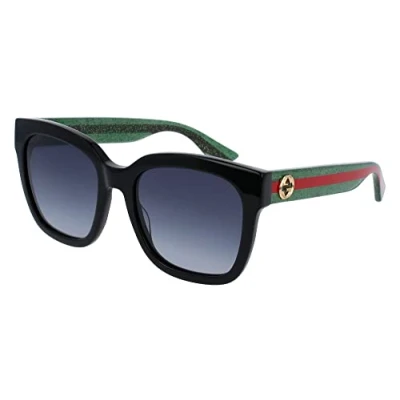 Image of Gucci GG0034SN Black Green/Grey Shaded 54/20/140 women Sunglasses