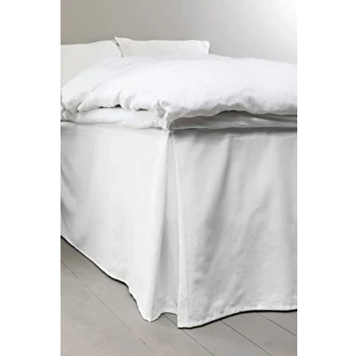 Image of Jotex Colour Bed Skirt Organic Cotton Skirt, Height 60 cm White, 160 x 200