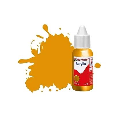 Image of Humbrol Model Paint DB0054 No 54 Brass Metallic (14ml), Acrylic Paints for Models, Plastic, Metal, Wood, Glass, Ceramics and More, Touch Up Hobby Bottle Craft Kits