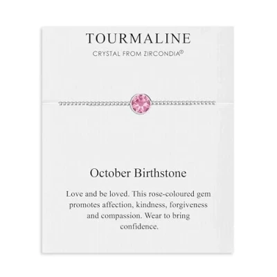 Image of Philip Jones October (Tourmaline) Birthstone Bracelet Created with Zircondia® Crystals