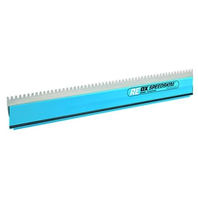 Image of OX Speedskim Stainless Steel Notched Rendering Blade only REBL450mm