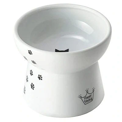Image of Necoichi Raised Cat Food Bowl Large,