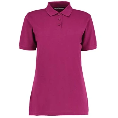 Image of Kustom Kit New Womens Klassic Polo Shirt with Superwash Magenta Size 14