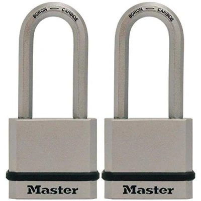 Image of Master Lock M530XTLH Magnum Solid Steel Keyed Alike Padlocks, Silver, 2 Count (Pack of 1)