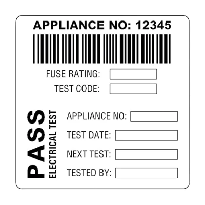Image of Martindale BAR2 Combined Barcode &amp; Pass PAT Test 500 Labels