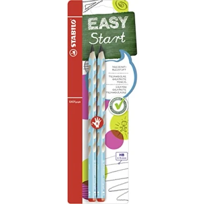 Image of Ergonomic Graphite Pencil STABILO EASYgraph Right Handed Pack of 2 Blue HB