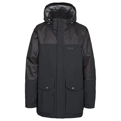 Image of DLX Larken, Black, XXL, Waterproof Jacket with Removable Hood for Men, XX Large / 2X 2XL, Black
