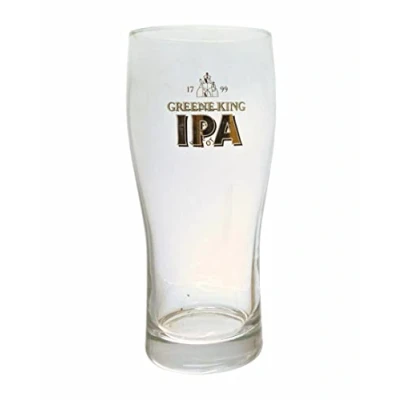Image of Personalised Engraved Green King IPA Ale Pint Beer Glass Enter Your Own Custom Text