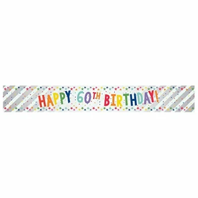 Image of Amscan 9912572 Happy 60Th Birthday Banner