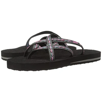 Image of Teva Olowahu W&#039;s, womens Flip Flops, Felicitas Black, 9 UK (11 US)