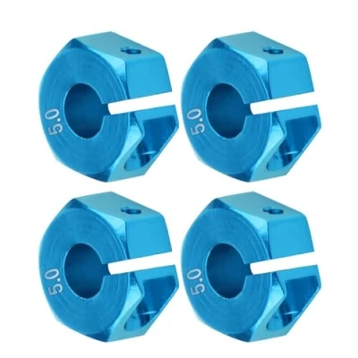 Image of Wheel Hex Hub Adapters, 12mm Universal Adapter for HSP Sakura 1/10 Scale RC Car(5.0MM Blue)