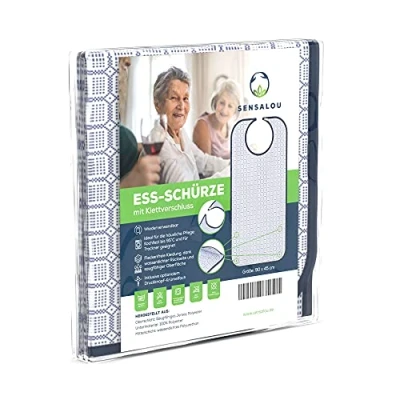Image of Sensalou Bibs for Adults Waterproof Clothes Protector Disabled Hook and Loop