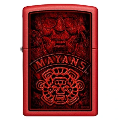 Image of Zippo Lighter, Metal, Red Mat, Normal