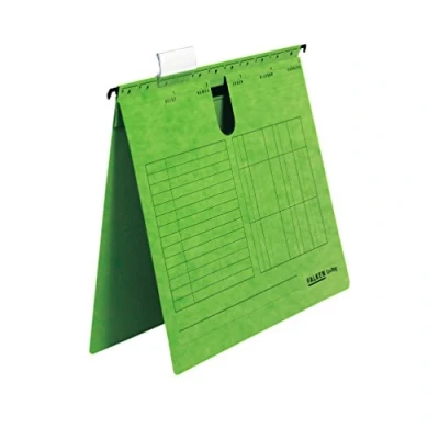 Image of Exacompta Ref 80002785001F FALKEN UniReg Suspension Files with Commercial Binding Suitable for A4 Documents, 230gsm Recycled Kraft Card, Blue Angel Certified Green (Pack of 25)