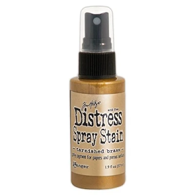 Image of Ranger TSS 42549 Distress Spray Stain 1.9oz Tarnished Brass,,Multicolor,3.42 x 3.42 11.43 cm