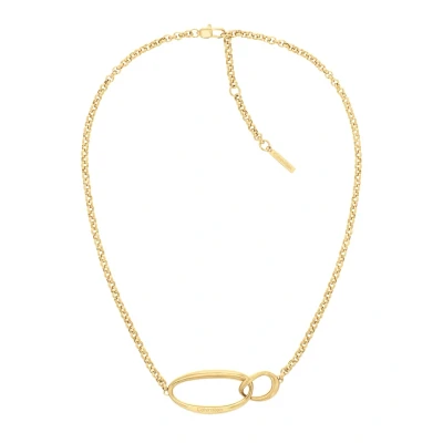 Image of Calvin Klein GP Necklace, Women&#039;s, Size: One Size, Gold coloured
