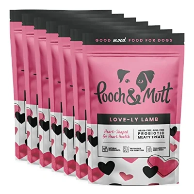 Image of Pooch &amp; Mutt Love ly Lamb Meaty Treats for Valentine&#039;s Day, case of 7x120g