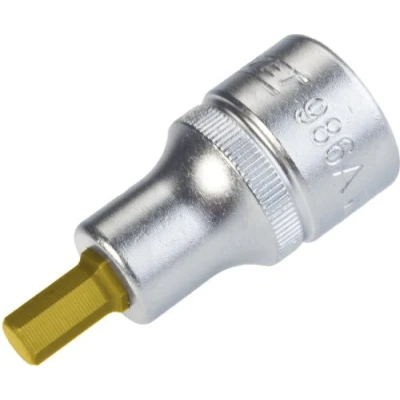 Image of HAZET 986A 1/4 Hexagon Profile Screwdriver Socket CVD Tin Coated