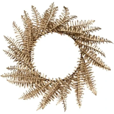 Image of Ginger Ray Gold Fern Wreath Christmas Table Place Mats Tabletop Decorations 4 Pack