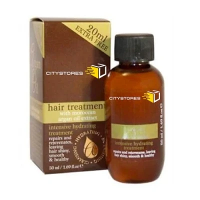 Image of Citystores® Argan Hair Treatment with Moroccan Oil &amp; Vitamin E Nourishing Serum for Smooth, Shiny Frizz Free 50ml