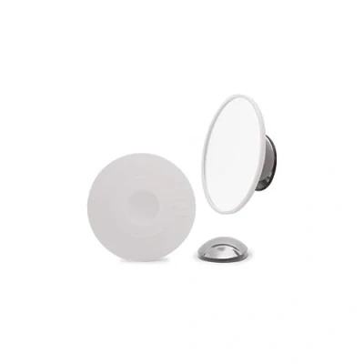 Image of Bosign Detachable Cosmetic Mirror X20. Magnifying AirMirror™. Removable. White. Hidden suction cup fitting. Magnetic fastener (Ø 11,2 cm)