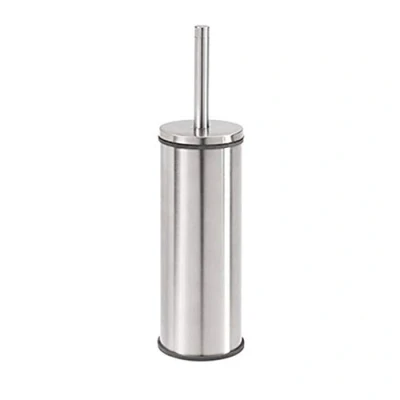 Image of Tiger Toilet Brush and Holder, Stainless steel, Chrome, 9.3 x 35.6 cm