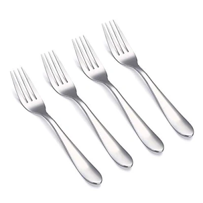 Image of VANRA 4 Piece Children Forks Set Stainless Steel Kids Dinner Child Silver Cutlery 5.7 inch (4 Forks)