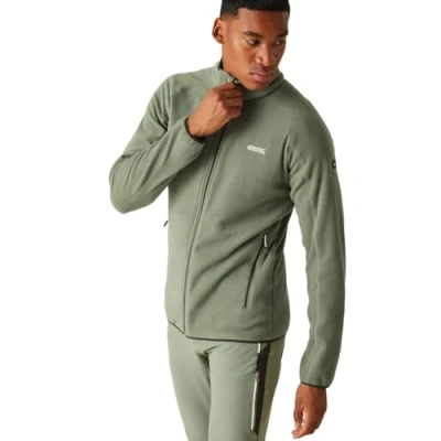 Image of Regatta Mens Hadfield Full Zip Fleece Jacket, Agave Green, 4XL EU
