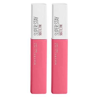 Image of Maybelline New York SuperStay Matte Ink Lip Tint Color 125 Inspirer Full Coverage and Uniform Result with Tip Applicator Long Lasting 16h 2 Lipsticks