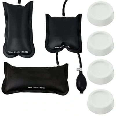 Image of SPARES2GO Universal Washing Machine Tumble Dryer Anti Vibration Feet + Shock Absorbing Stabiliser Pads
