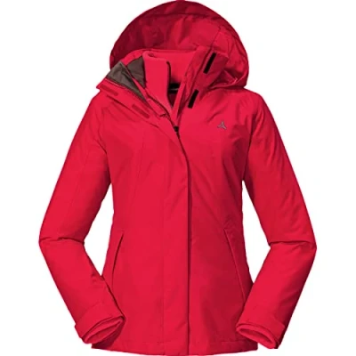 Image of Schöffel Partinello Women&#039;s 3 in 1 Jacket L, womens, Jacket, 13104, red, 34 (EU)