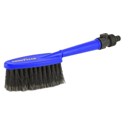 Image of Goodyear water Flow Brush With Switch Quick Connecter size: 31 * 6.5cm Material: Pvc Bristle, Pp Pad Adjustable Spray Nozzle Ergonomic Handle