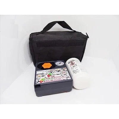 Image of Partsdealers TYRE PUNCTURE REPAIR KIT GENUINE CONTINENTAL PUMP + SEALANT GLUE BOTTLE AIR COMPRESSOR INFLATOR SET IN BAG FOR ALL MODELS B.B. 2026