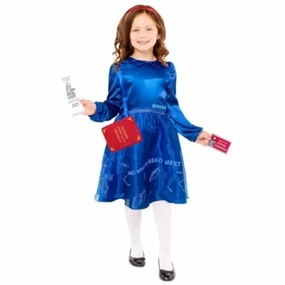Image of Amscan 9916151 Officially Licensed Roald Dahl Matilda Kids World Book Day Fancy Dress Costume Age: 3 4 Yrs