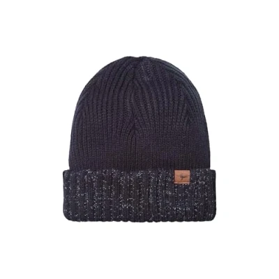 Image of SEALSKINZ Bacton Unisex Waterproof Cold Weather Roll Cuff Beanie Hat Everyday Use &amp; Outdoor Activity Three Layer Insulation Technology Microfleece Lining Navy Blue, S/M, V3