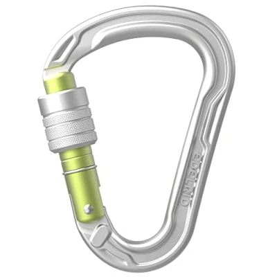 Image of EDELRID Unisex Adult HMS Strike Screw Carabiner, Silver, One Size