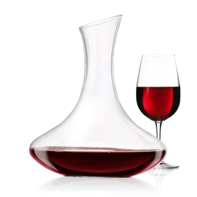 Image of alpina Wine Decanter Carafe Decanting for Red Thick Glass 1.78 Liters Decanters