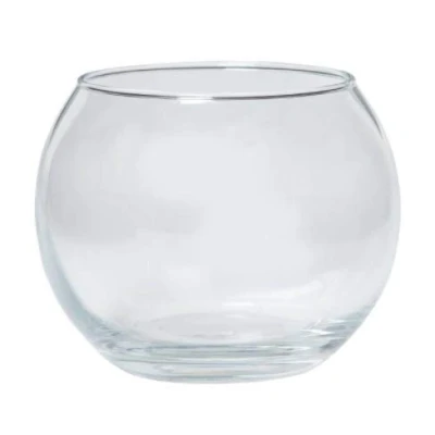 Image of Floralcraft Set of 6 Round Globe Tea Light or Votive Candle Holder Clear Glass