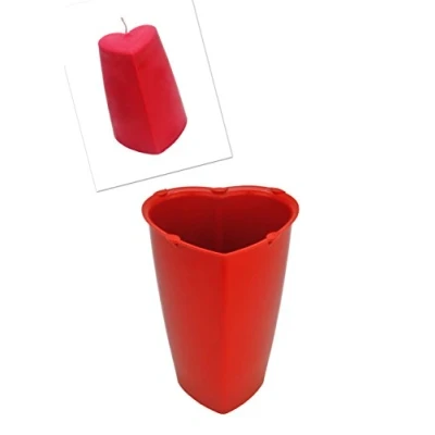 Image of Proops Valentine Heart Shaped Candle Making Mould, Tapered Sides, 120mm Tall, UK Made. (S7731) Free Postage