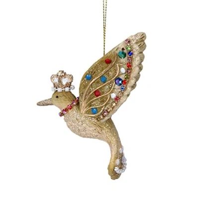Image of Gisela Graham Resin &amp; Diamante Humming Bird Hanging Decoration
