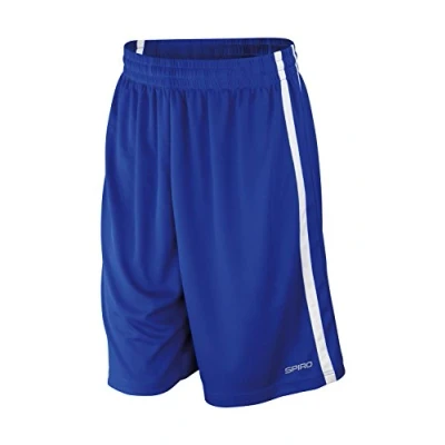 Image of Spiro Men&#039;s Basketball Quick Dry Shorts Royal/White, Medium