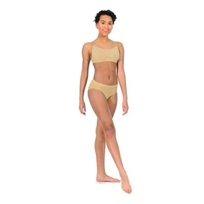 Image of Silky Womans Dance Seamless Clear Back Bra Nude X Large