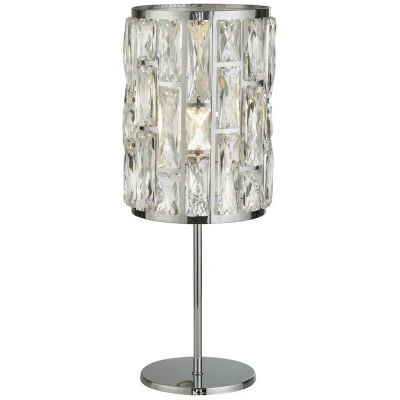 Image of Bijou 1 Light Chrome Table Lamp with Crystal Glass