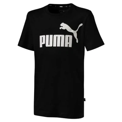 Image of Puma Boys Ess Logo Tee B T Shirt, Black (Cotton Black), 128