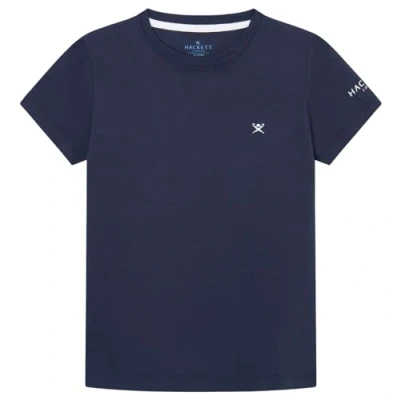 Image of Hackett London Boy&#039;s Small Logo Tee T Shirt, Blue (Navy), 2 Years
