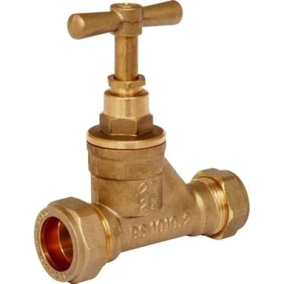 Image of 22mm Brass Stopcock Compression