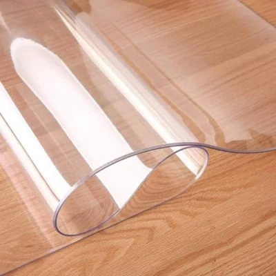 Image of Clear Desk Mat, Non Slip Protector Pad, PVC Desktop Blotter Office Writing Waterproof Mouse Heat Resistant Table Cover (Custom Size)